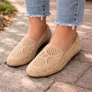 Torrid Laser Cut Perforated Flats – Extra Wide Width - Sunburst Neutral